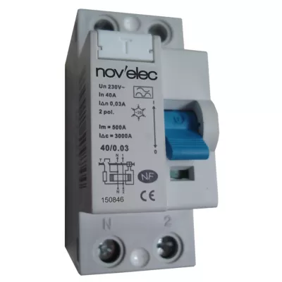 Interrupteur différentiel Nov'Elec 30mA - 40A - typeA