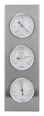 Thermomètre extérieur fonction hygromètre et baromètre analogique Otio gris