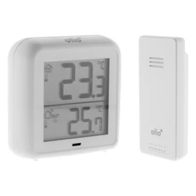 Thermomètre Hygromètre haute précision à sonde sans fil Otio blanc