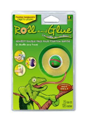 Adhésif double face pour fixation rapide roll & glue