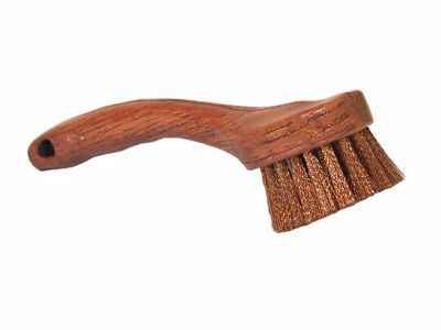 Brosse ronde à manche garnissage bronze