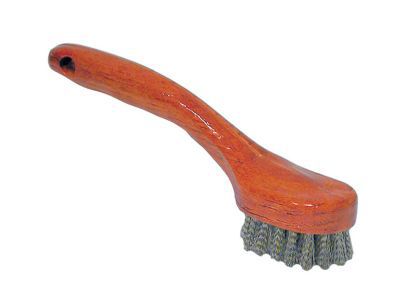 Brosse ronde à manche garnissage inox