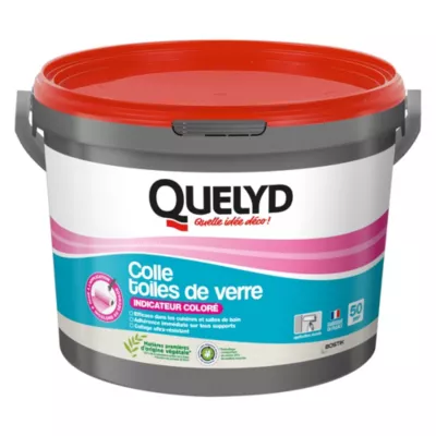 Colle toile de verre Quelyd pâte avec indicateur coloré 10kg