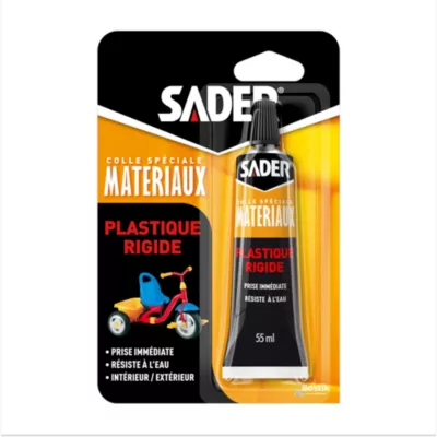 Colle pour plastique rigide - tube de 55 ml, Sader