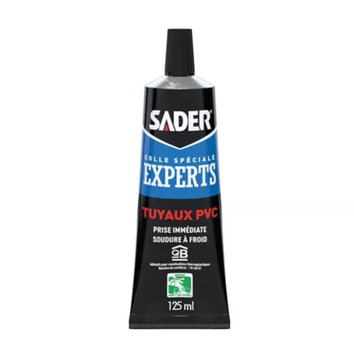 Colle Sader pour Raccords et Tuyaux en PVC Tube 125 ml