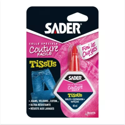 Colle Sader pour Tissus - Couture Facile Flacon 40 ml