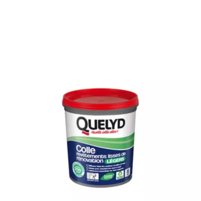 Colle pour revêtements lisses de rénovations légers (jusqu'à 200g/m²) Quelyd pâte 1kg