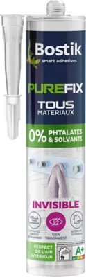 Colle Purefix tous travaux Bostik Invisible 280 ml