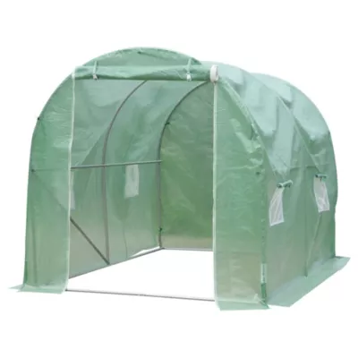 Serre tunnel 6m² vert L.300 cm x l.200 cm x h.200 cm Jany France