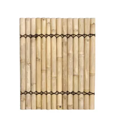 Panneau droit décoratif en demi-bambou naturel L. 100 x H.120 cm