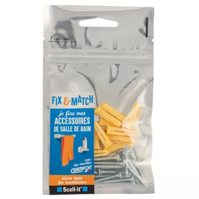 Kit de fixation accessoires de salle de bain Scell-It "Je fixe"