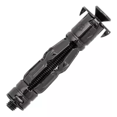 12 chevilles corps creux acier zingué Spyder M6 13mm + vis tête fraisée noires