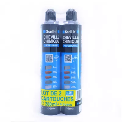 Cartouche de scellement chimique 280 ml vendue par 2