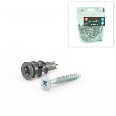 30 chevilles auto foreuses avec vis