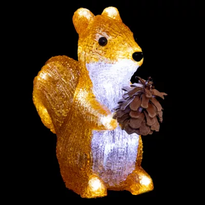Décoration extérieure de Noël écureuil H.20 cm
