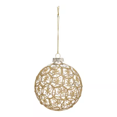 Boule de noël verre décor étoiles dorées ∅100mm Feeric Light & Christmas