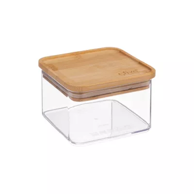 Boîte de conservation carrée en verre avec couvercle hermétique en bambou 0,5L 5Five