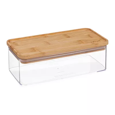 Boîte de conservation rectangulaire en verre avec couvercle hermétique en bambou 1L 5Five