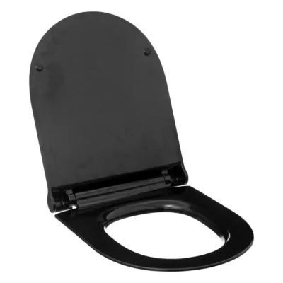Abattant WC ultra fin déclipsable, noir, 5Five
