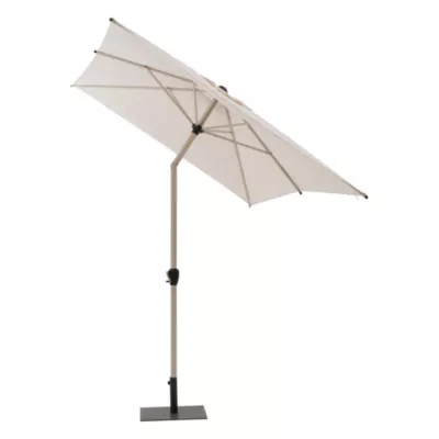 Parasol droit Loompa H.2,50m coloris argile lin Hespéride l.300 x L.200 cm