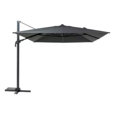Parasol déporté Melhia H.2,72m coloris anthracite Hespéride avec lumière