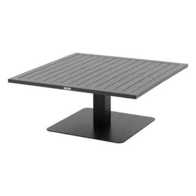 Table de jardin 4 personnes Salimia coloris graphite Hespéride L.110 x l.110 x H.69 cm