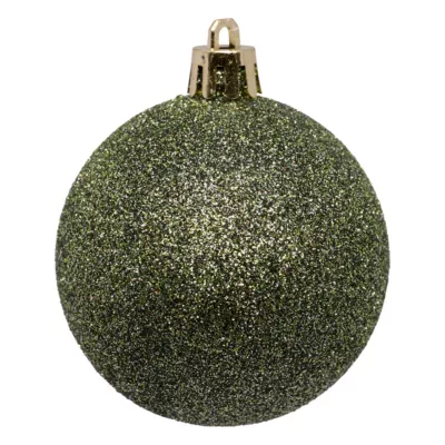 Boule de noël vert olive pailletée ∅60mm Feeric Light & Christmas