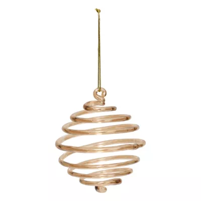 Boule de noël spirale bronze ∅80mm Feeric Light & Christmas