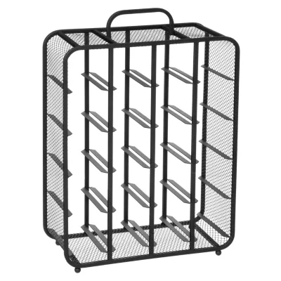 Casier 20 bouteilles H. 64 cm x L. 45 cm métal noir