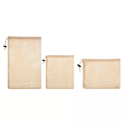 Filet pour fruits et légumes maille de coton ,5Five vendu par 3 pièces