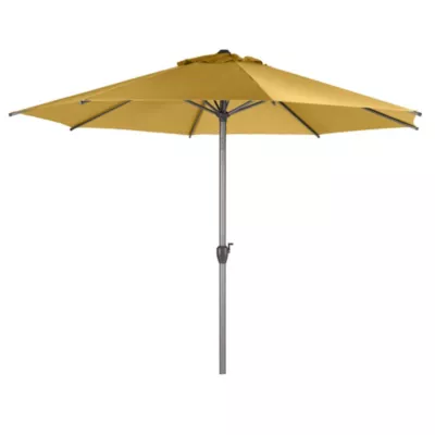 Parasol droit Loompa H.2,50m coloris moutarde Hespéride l.300 x L.300 cm