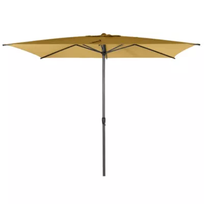 Parasol droit Loompa H.2,50m coloris moutarde Hespéride l.300 x L.200 cm