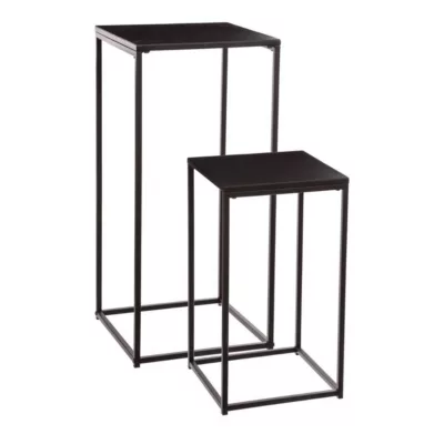 Lot de 2 tables sellettes Gota Atmosphera métal noir