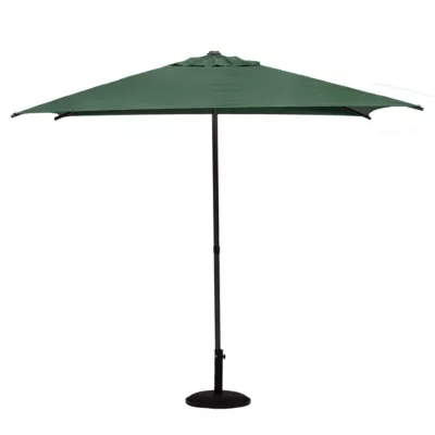Parasol droit carré 2,5x2,5m Soya vert olive Hespéride