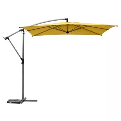 Parasol déporté rond Manoa moutarde 2.5X2.5m Hespéride