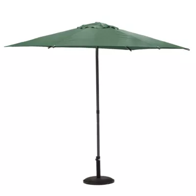 Parasol Droit Carré Soya vert olive 2,7m Hespéride