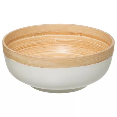 Saladier Ø 20 cm Modern Color 5Five blanc et bambou