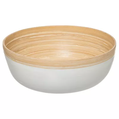 Saladier Ø 30 cm Modern Color 5Five blanc et bambou