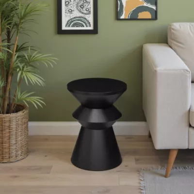Table basse en métal noir Totem Sohan