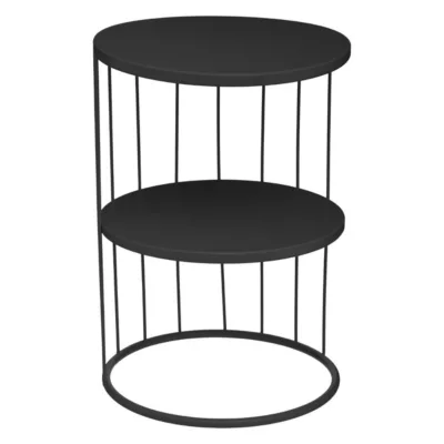 Table d'appoint Kobu Atmosphera ⌀ 36 cm noir