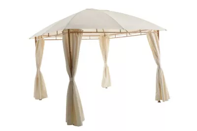 Tonnelle autoportante acier et toit polyester Hespéride Sawara écru 3 x 3 m
