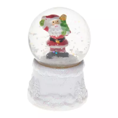 Boule à neige pailletée avec lumière blanche LED