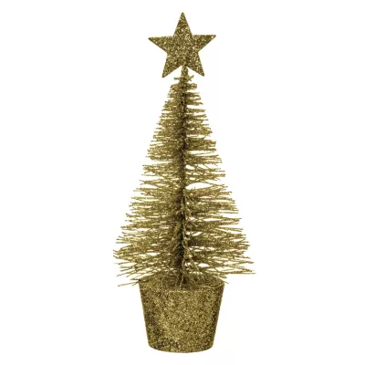 Sapin de Noël artificiel doré Ø.7 x h.14 cm en métal