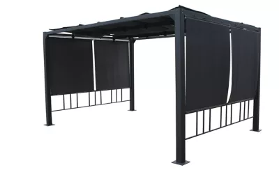 Tonnelle autoportante Hespéride Moai 3 x 4m ardoise