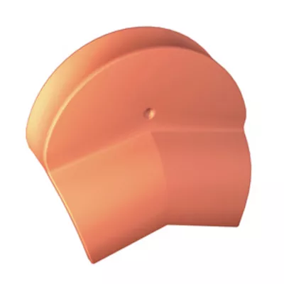 Fronton rive ronde GR13 terre cuite ocre Monier