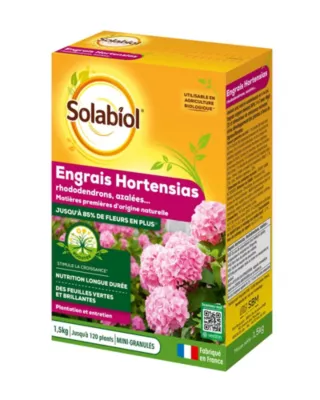 Engrais hortensias Solabiol 1,5kg prêt à l'emploi