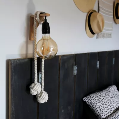 Embrasse à rideaux lien corde beige écru, Madeco Ocana
