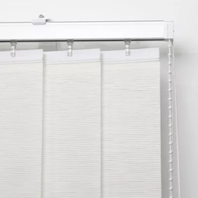 5 lamelles verticales orientables 89mm pour store californien blanc paille sans chaînette H.260cm, Madeco