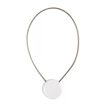 Embrasse à rideaux à rideaux aimantée blanc L.26 x Ø2,5cm