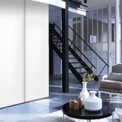 Kit rail et panneau japonais blanc l.115 x H.250cm Madeco